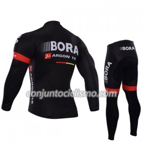 Conjunto Maillot + culotte largo ciclismo 2017 Bora-Hansgrohe Niños N003